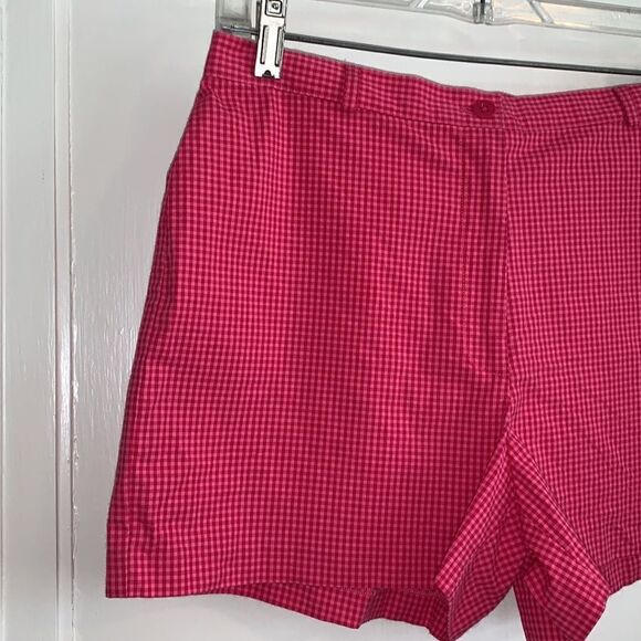 The Limited stretch pink & red checked shorts - Picture 3 of 6